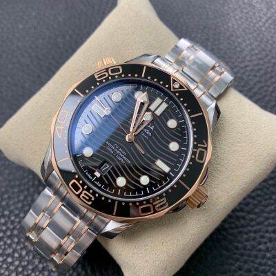 [COD]Omeg Seahorse 300M Swiss การเคลื่อนไหวอัตโนมัติแหวนเซรามิคกระจกแซฟไฟร์นำเข้าสายนาฬิกายาง