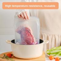 【DT】 hot  1L/1.5L Food Pouch Food Grade Moisture-proof Heat Resistant Self-sealed Silicone Refrigerator Meal Sealed Bag Kitchen Accessory