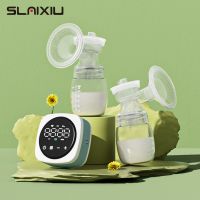 ZZOOI Double Electric Breast Pump 1500 MAh Lithium Battery LCD Touch Screen Control Protable Milk Nursing Pump No Noise BPA Free