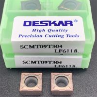 DESKAR SCMT09T304 SCMT09T308 LF6018 LF6118 ใบมีดคาร์ไบด์สําหรับใบมีดกลึง CNC สแตนเลสคุณภาพสูง SCMT09T304