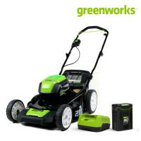 Greenworks เครื่องตัดหญ้าแบบเข็น ไร้สาย แบตเตอรี่ 21 นิ้ว 3in1 80V  (ครบชุด) รวมแบตเตอรี่ 4.0 แอมป์ และที่ชาร์จ Brushless Lawn Mower, 4.0Ah Battery and Charger Included