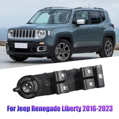 Electric Window Master Control Switch Button 735648127 for Jeep Renegade Liberty 2016-2023 Left Window Lift Switch Replacement Parts