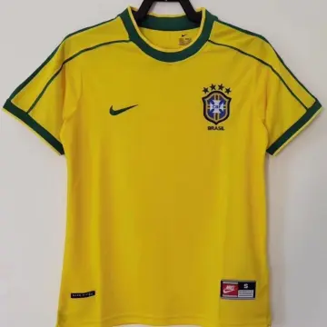 1998-00 Brazil home jersey (#9 RONALDO) - L