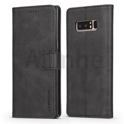 เคสโทรศัพท์หนังแม่เหล็กแบบฝาพับสำหรับ Samsung Galaxy Note 8,เคสกระเป๋าสตางค์แนวเรโทรหรูหรา