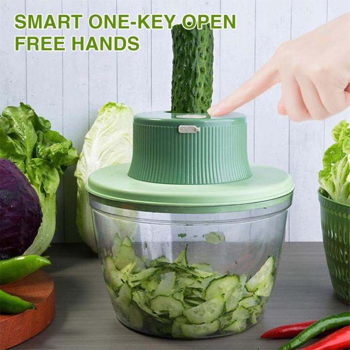 Automatic Electric Salad Spinner Food Strainers Salad Making Tool Multifunctional Vegetable