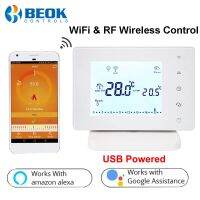 Beok 306RF Wireless Thermostat Wifi Smart Temperature Controller Room Thermostato for Gas Boiler Works with Alexa Google Home