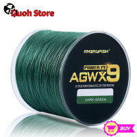 Guoh Store เหยื่อตกปลา Angryfish ยืดหยุ่นได้ Agwx9 500เมตร Senar Pancing Pe แข็งแรงมากทนต่อการสึกหรอเครื่องมือสำหรับเชือกถักตกปลา