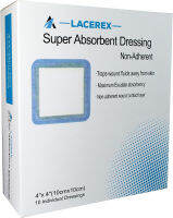 AWD Medical AWD Super Absorbent Wound Non Stick Gauze Pads - Non-Adhesive Bandages for Wounds - 4x4 Gauze Pads, Large Bandages for 1st and 2nd Degree Burns - Wound Care Products, Box of 10 (4"x4")