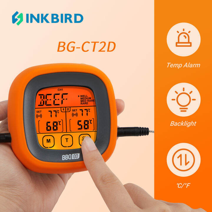 INKBIRD BGCT2D Instant Read Meat Thermometer BBQ Thermometer Color