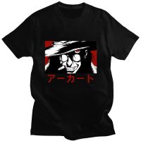 Anime Hellsing Alucard Japanese  Manga Print  Short-sleeved Cotton Loose Casual Man Trend T-shirt Oversized Hip Hop