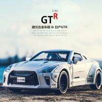 MINI AUTO Nissan GTR alloy simulation car model double door sound and light pull back childrens toy decoration