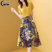 Oooo Suit for women,Round neck fashion short-sleeved T