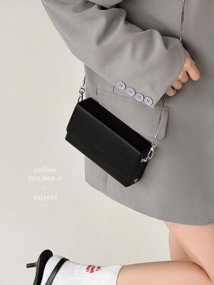 กระเป๋าสะพายสีดำ Qiao กระเป๋าสะพายโซ่กระเป๋าสะพายสำหรับผู้หญิง 2023 กระเป๋าสะพายญี่ปุ่นเกาหลีใหม่