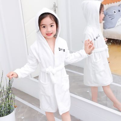 [Xiaoli clothing] เด็กเด็กสาวชุดนอนผ้าสักหลาดเสื้อคลุมฤดูใบไม้ร่วงและฤดูหนาวเด็กเสื้อคลุมอาบน้ำนุ่มสบายเด็กเด็กน่ารัก Homewear เสื้อผ้า