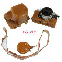 PU หนังกระเป๋ากล้องสำหรับ Nikon ZFC Z-FC 16-50มม. หรือ28มม. เลนส์ Half Body Shell เปิดแบตเตอรี่