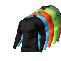 2022 Summer Autumn Male Running T-shirt Tights Long Sleeve Tops amp; Tees Men Compression Shirt Fitness Quick Drying Sports T Shirt