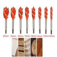 Four Slot Center Twist Drill Bit 10/12/14/16/18/22/25mm Hole Opener Electric Screwdriver 1/4 Hex Shank Wood Cutting Woodworking