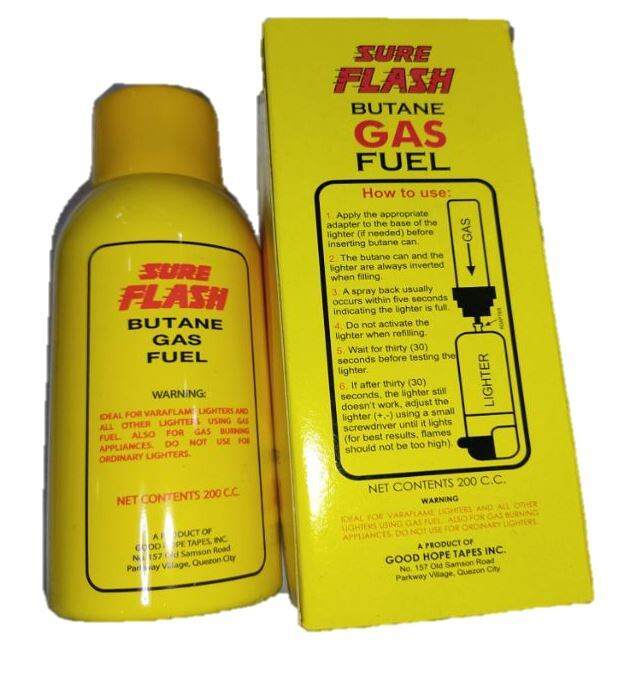Sure Flash Butane SureFlash 130cc or 200cc gas lighter igniter refill