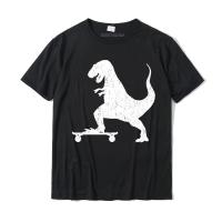 T Rex on a Skateboard Grunge Dinosaur Skateboarding T shirt Tops Shirts Hip Hop Casual Cotton Men Tshirts Casual XS-6XL