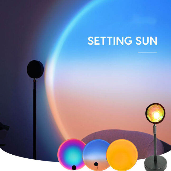 rgb-sunset-lamp-16-colors-remote-app-bluetooth-aluminum-lens-sunset-projection-lamp-rainbow-atmosphere-led-bulbs-5w-night-lights