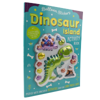 Balloon stickers Dinosaur Island balloon stickers dinosaur Activity Book Childrens puzzle game with paper mold English original imported childrens English book