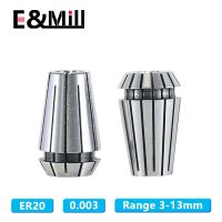 ความแม่นยําสูง 0.003 ขึ้น ER20 Collet Chuck 3 ~ 13mm ER Spring Collet Chuck สําหรับ CNC Milling เครื่องมือ ผู้ถือเครื่องแกะสลักเครื่องกลึง Mill