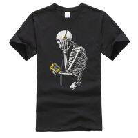 Skeletal Skeleton Music Love Hip Hop Casual T Shirt Tape Cassette Headset DJ Rock Geek Tshirt Hallowmas 100% Cotton Short Sleeve FGO6