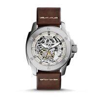 พร้อมสต็อก ！fossil Original  Watch Modern Machine Automatic Brown Leather Watch 50mm ME3083