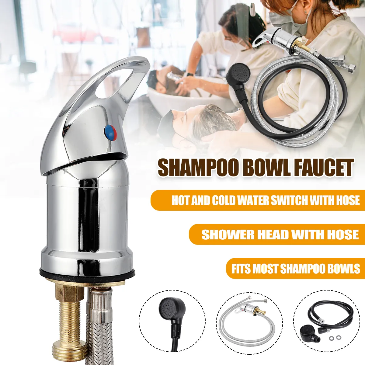 Water Faucet Set Bathroom Home Barber Shop Shampoo Bowl Parts Zinc Alloy  Hair Washing Durable Hot Cold Mixer Shower Single Lever | Lazada
