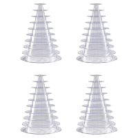 4X 10 Tier Cupcake Holder Stand Round Macaron Tower Stand Clear Cake Display Rack for Wedding Birthday Party Decor