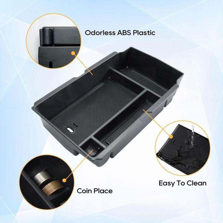 กล่องเก็บของคอนโซลกลางรถยนต์สำหรับฮอนด้า-crv-2023-abs-สีดำอุปกรณ์เสริมที่เก็บฟิวส์บ็อกซ์รถยนต์เหมาะสำหรับถุงมือ-p6i4ที่เท้าแขน