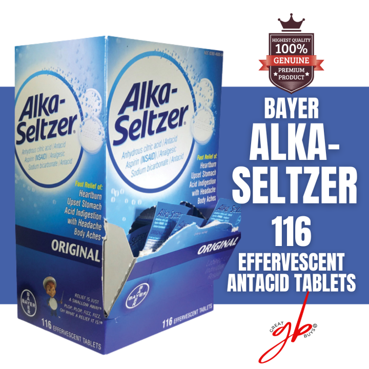 Alka-Seltzer Original Effervescent Antacid And Pain Relief Tablets, 116 ...