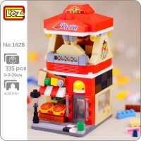 LOZ 1628 City Street Pizzeria Pizza Shop Store Food Restaurant Architecture Mini Blocks Bricks Building Toy for Children no Box