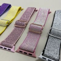 Tali Elastis untuk Apple Watch Band 40Mm 41Mm 44Mm 45Mm 38Mm 42Mm Ultra 49Mm Nilon Solo Loop Gelang IWatch Seri 3 8 5 6 Se 7