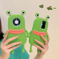 Funny Cute Cartoon 3D Frog Sausage Lips Phone Case for Huawei P40 P50 Mate 30 40 50 Nova 7 8 9 Pro Soft Rubber Shockproof Cover