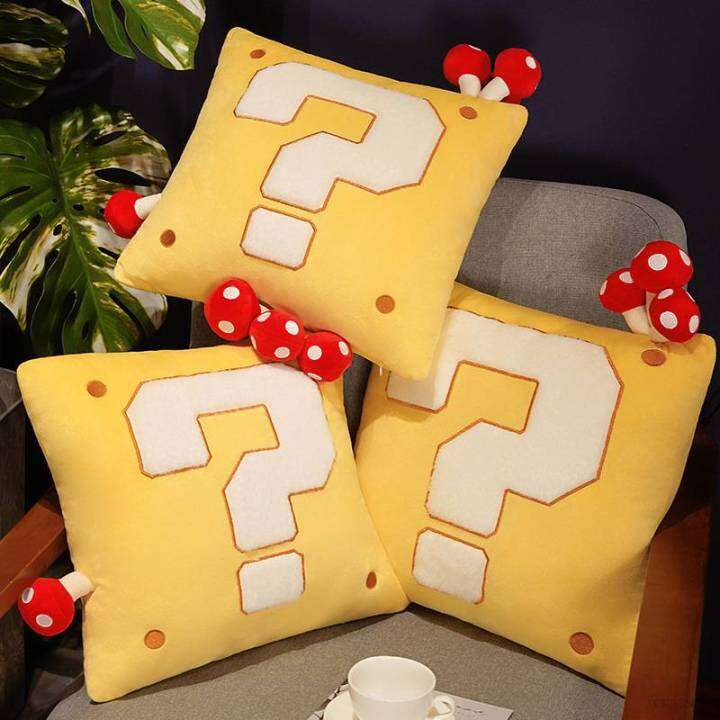 the-super-mario-bros-question-mark-block-throw-pillow-with-mushroom-gift-for-kids-home-decor-sofa-cushion