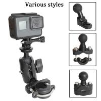 【LZ】✾❈  Suporte do guiador da motocicleta para espelho traseiro RAM Mount para Sony SJCAM Go Pro DJI Osmo Action 3 2 Acessório da câmera GoPro 11 10 9 8