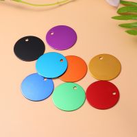 ✚☞ Tag Tags Dog Pet Id Blanks Blank Metal Stamping Alloy Aluminum Cat Round Pendant Steel Stainless Personalized Name Diy Pets