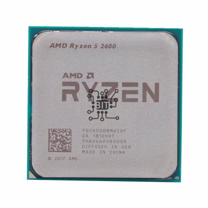 AMD Ryzen 5 2600 R5 2600 3.4 Ghz Six-Core Twelve-Thread 65W CPU ...