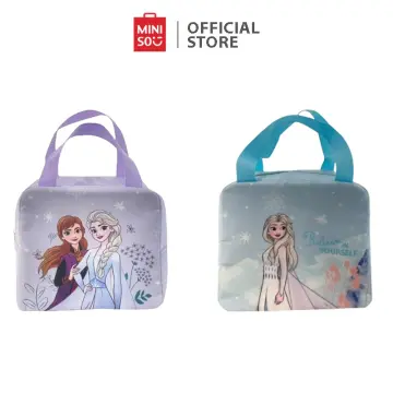 FROZEN ELSA AND ANNA BACK-2-BACK 9.5 PINK/BLUE INSULATED LUNCH BAG  LUNCHBOX-NEW!