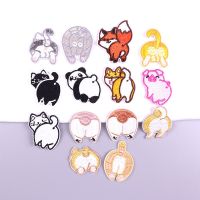 Cartoon Animal Applique Iron OnEmbroidered Patches For Clothing Thermoadhesive Patches On Clothes DIY Hook Loop Patch Stickers