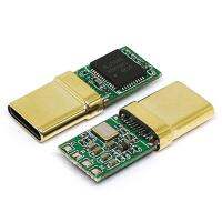 3X USB-C Male Plug, Decoder Chip ALC5686, Gold-Plated 1U, 32Bit 384Khz Audio Plug, Fast Charge Connector DIY Adapter