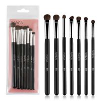 7Pcs อายแชโดว์ชุดแปรงแต่งหน้า Shadow Foundation Powder Eyeliner Eyelash Lip Make Up Brush Cosmetic Beauty Tool Kit