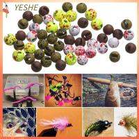 YESHE 20Pcs/lot 7สี ดีไซน์สวยดี ที่มีคุณภาพสูง อุปกรณ์ตกปลาสำหรับตกปลา บินผูกวัสดุ ลูกปัดทังสเตนทังสเตน ลูกปัดเจาะรู โลหะผสมทังสเตนอัลลอยด์