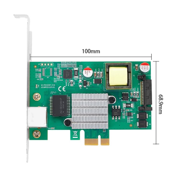 poe-gigabit-card-gigabit-network-card-pcie-to-2-5g-single-port-rj45-gigabit-pcie-x1-poe-802-3at-i225-chip