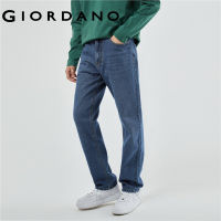 GIORDANO Men Jeans Classic Five-Pocket Loose Denim Jeans Mid Rise Quality Zip Fly Simple Fashion Casual Denim Pants 01113082