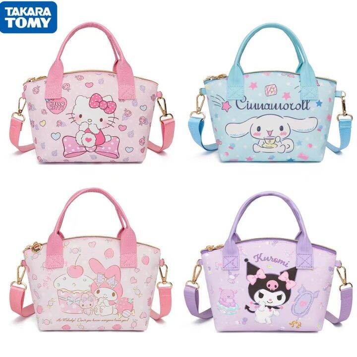 anime-sanrio-cute-cartoon-crossbody-bag-for-children-kouromi-kt-cat-melody-laurel-dog-leather-coin-purse-one-shoulder-handbag