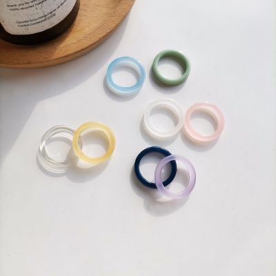 Wholesale Resin Jewelry Japanese Style Ring Fashion Resin Jewelry Japanese Fruit Ring Candy Color Resin Ring