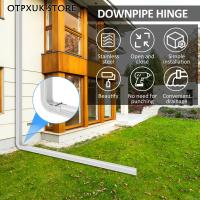 OTPXUK 4ชิ้น Downspout บานพับสแตนเลสรางรางน้ำแบบพับขึ้นบานพับสี่เหลี่ยมผืนผ้า