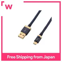 ELECOMสายUSB 1.2MสำหรับAudio USB2.0 (To MicroB) Navy DH-AMB12สำหรับเพลง
